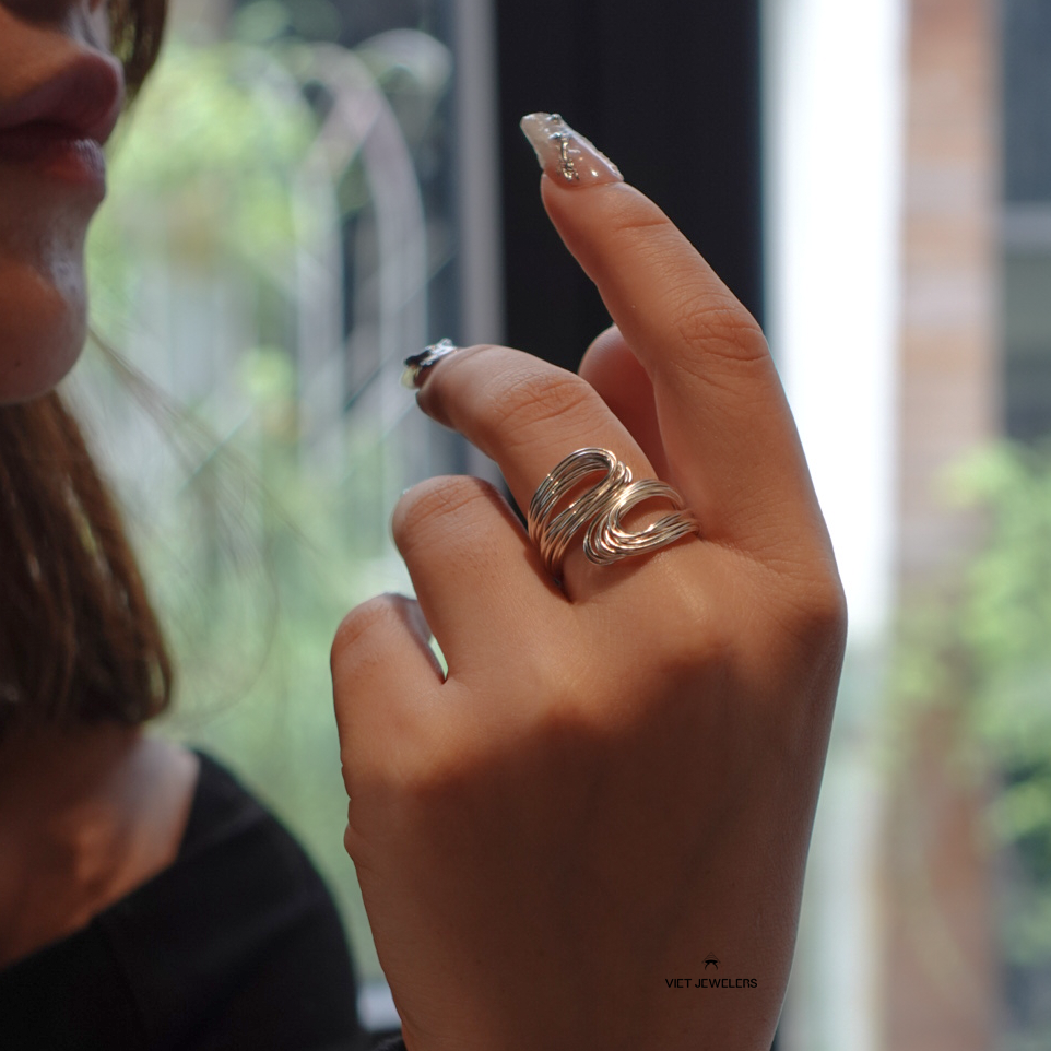 Wire Twist Silver Ring