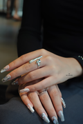 Open Dash N Dot Silver Ring — detail view