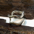 Double Zig Zag Line Silver Ring — detail view
