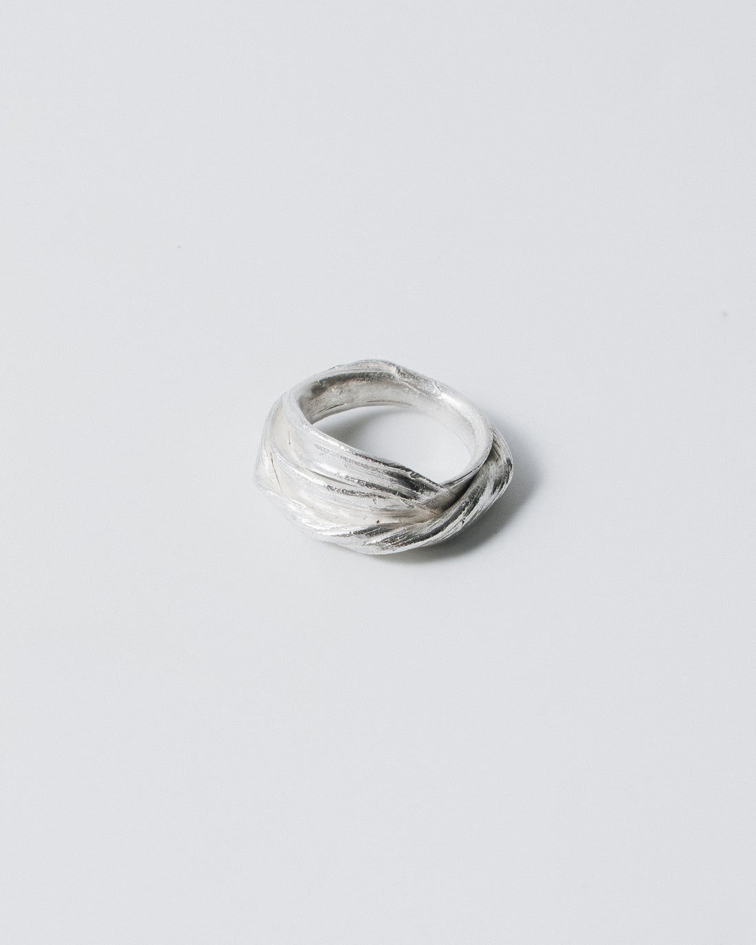 Silver Ring: Silk Wrap