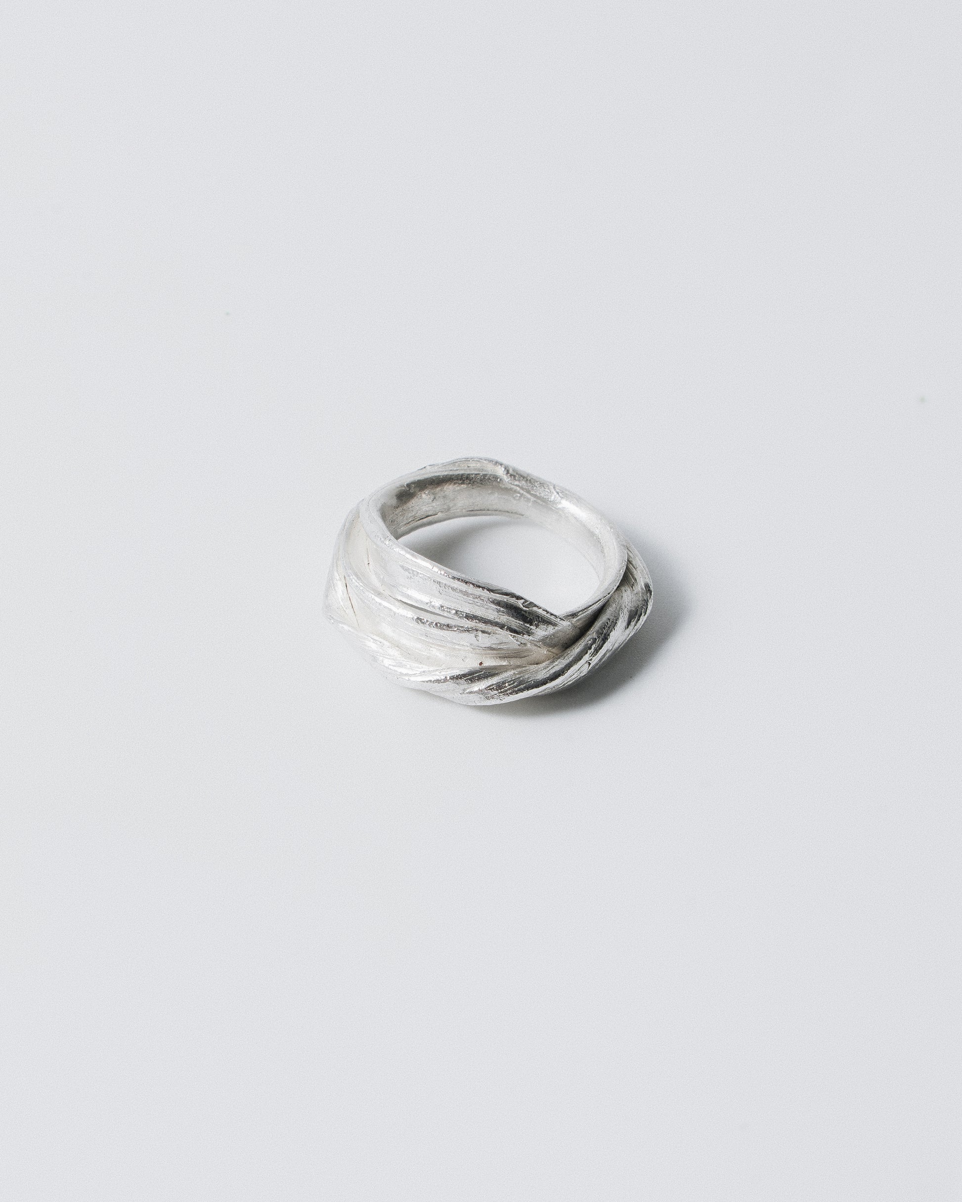 Silver Ring: Silk Wrap