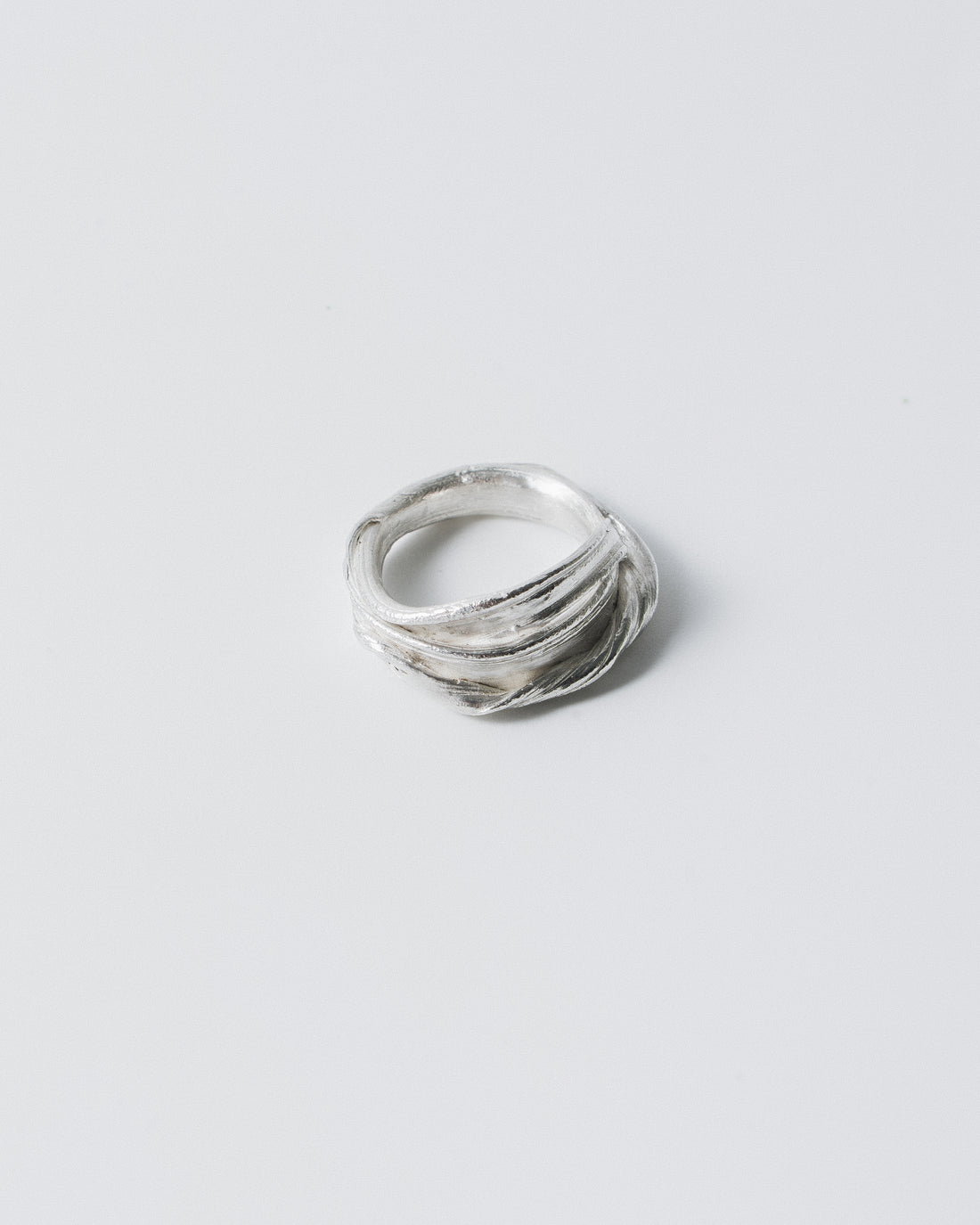 Silver Ring: Silk Wrap