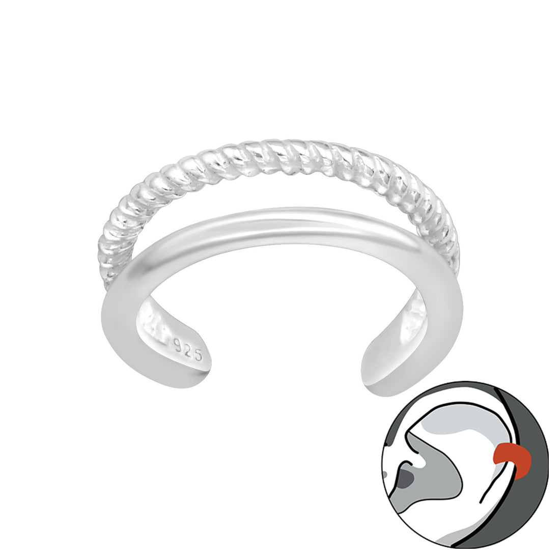Double Line Twist Ear Cuff