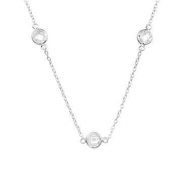 Triple CZ Gem In Line Chain