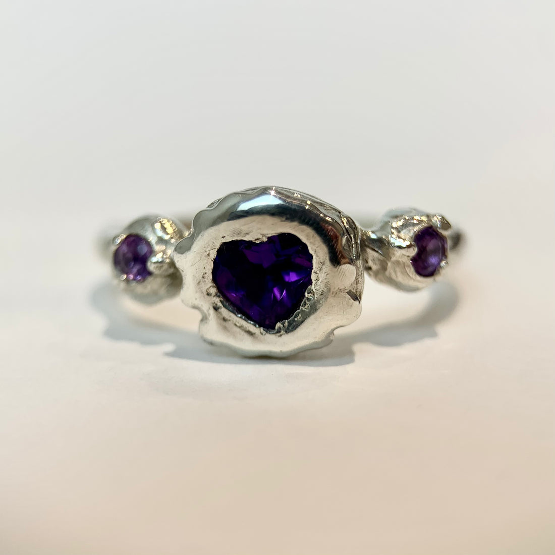 Amethyst Amour Silver Ring