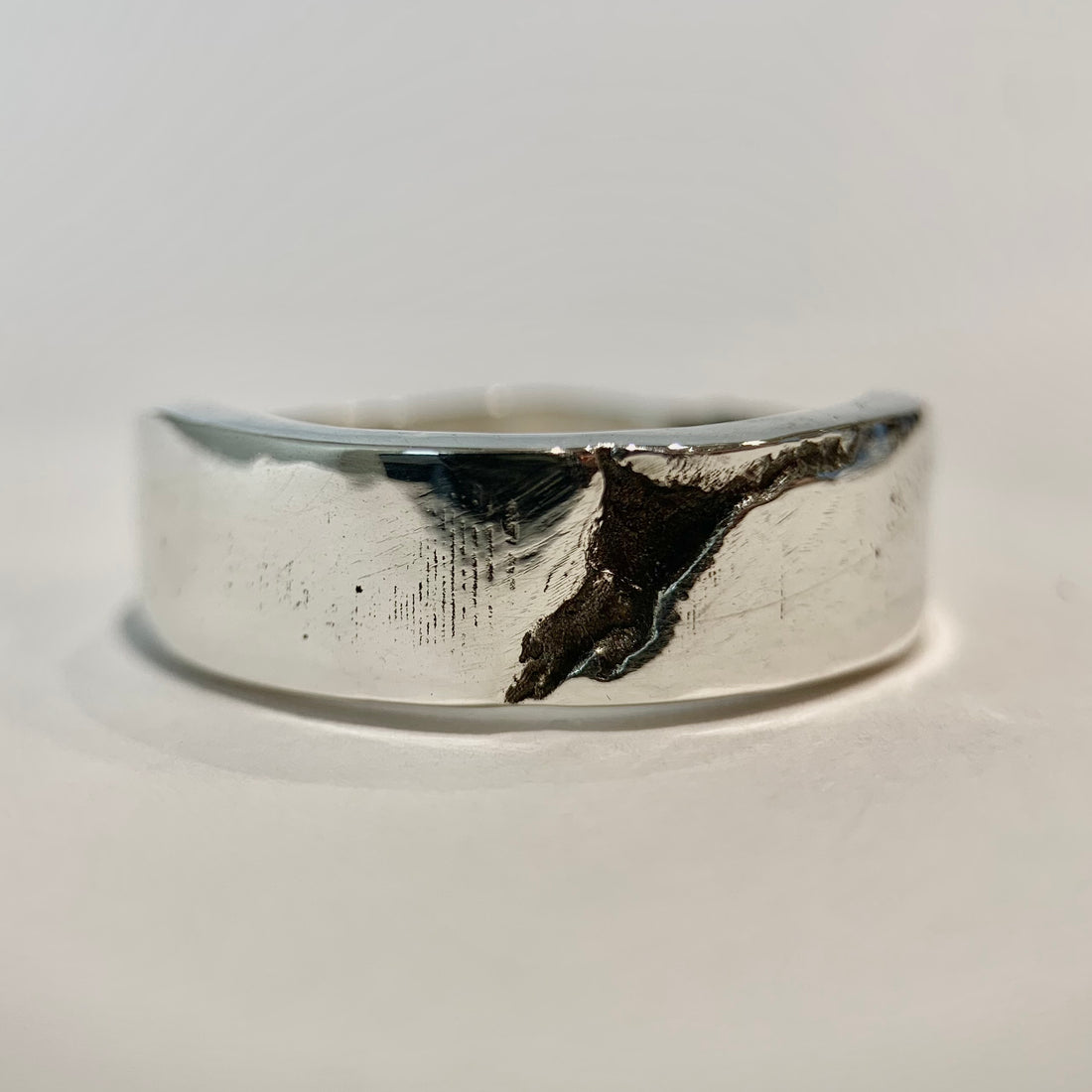 Alpine Fracture Silver Ring