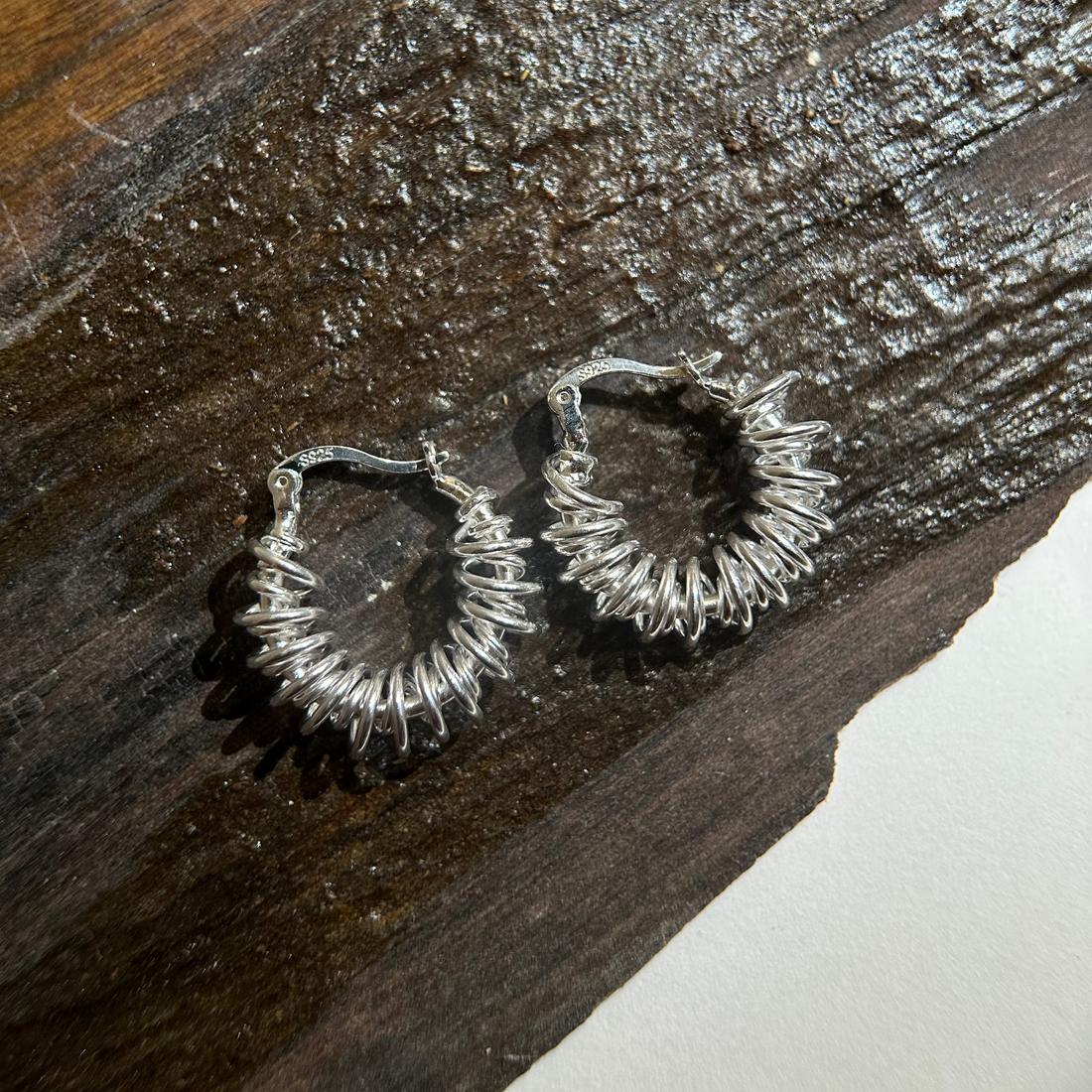 Wire Wrap Circle Earrings