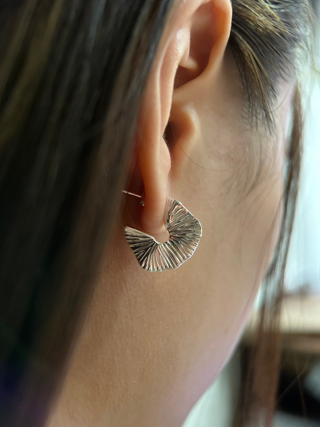Lotus Leaf Ear Stud