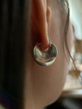 Double Layer Multi Line Earrings — detail view