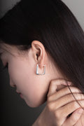 Big Square Ear Hoop — detail view