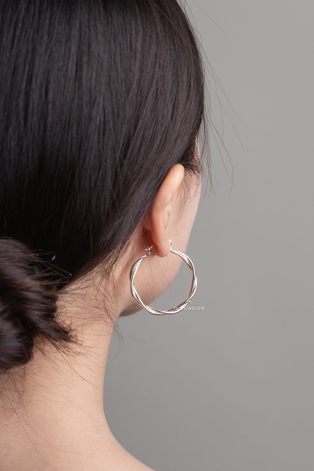 Giant Braid Circle Ear Hoop