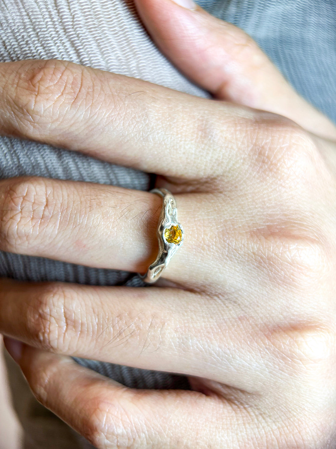 Citrine Silver Ring
