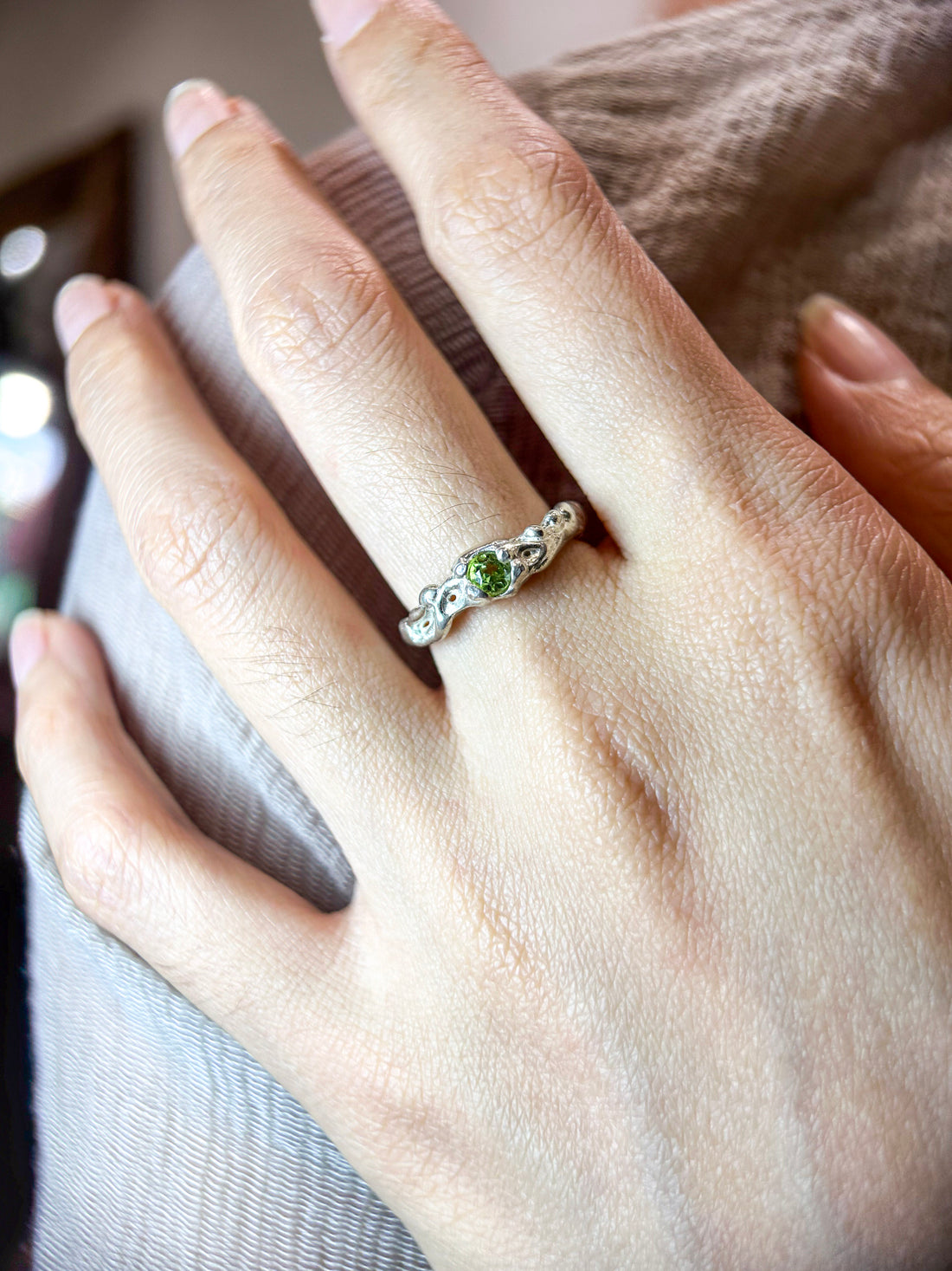 Peridot Silver Ring