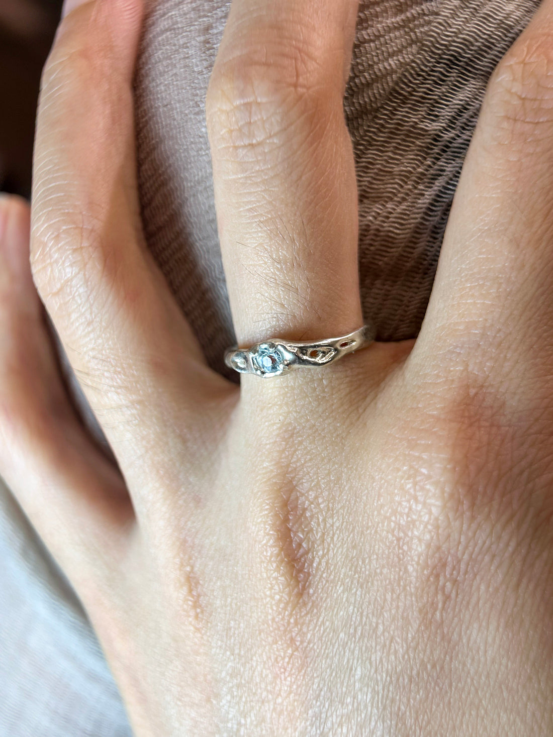 Aquamarine Silver Ring