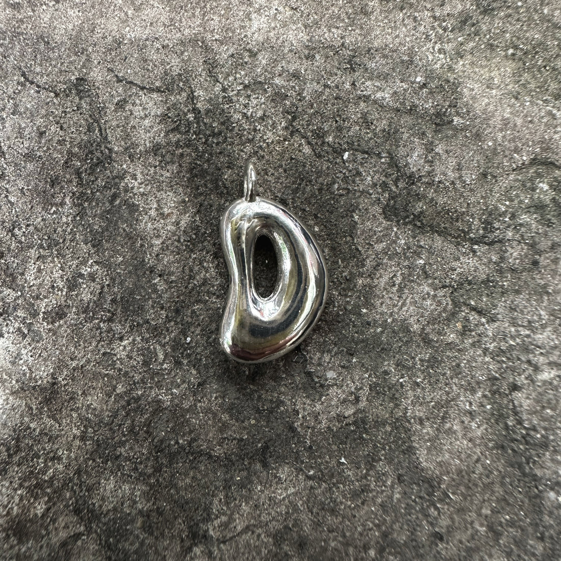 Letter D Silver Pendant