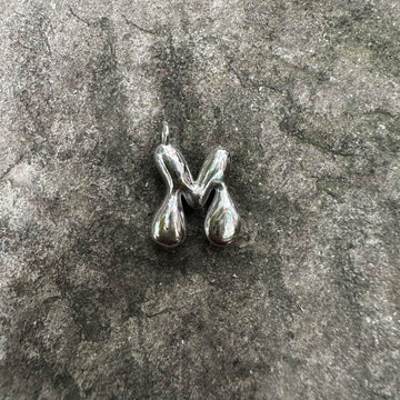 Letter M Silver Pendant