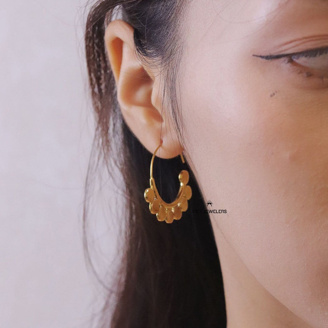 Circle Multi Ear Hook — Gold Plated