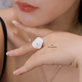 Lotus Leaf Silver Ring — detail view