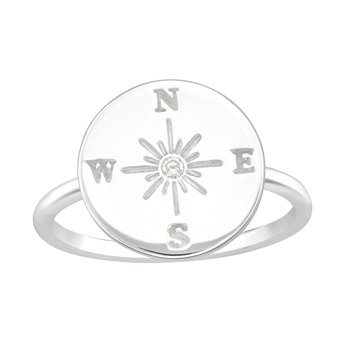 Compass Silver Ring