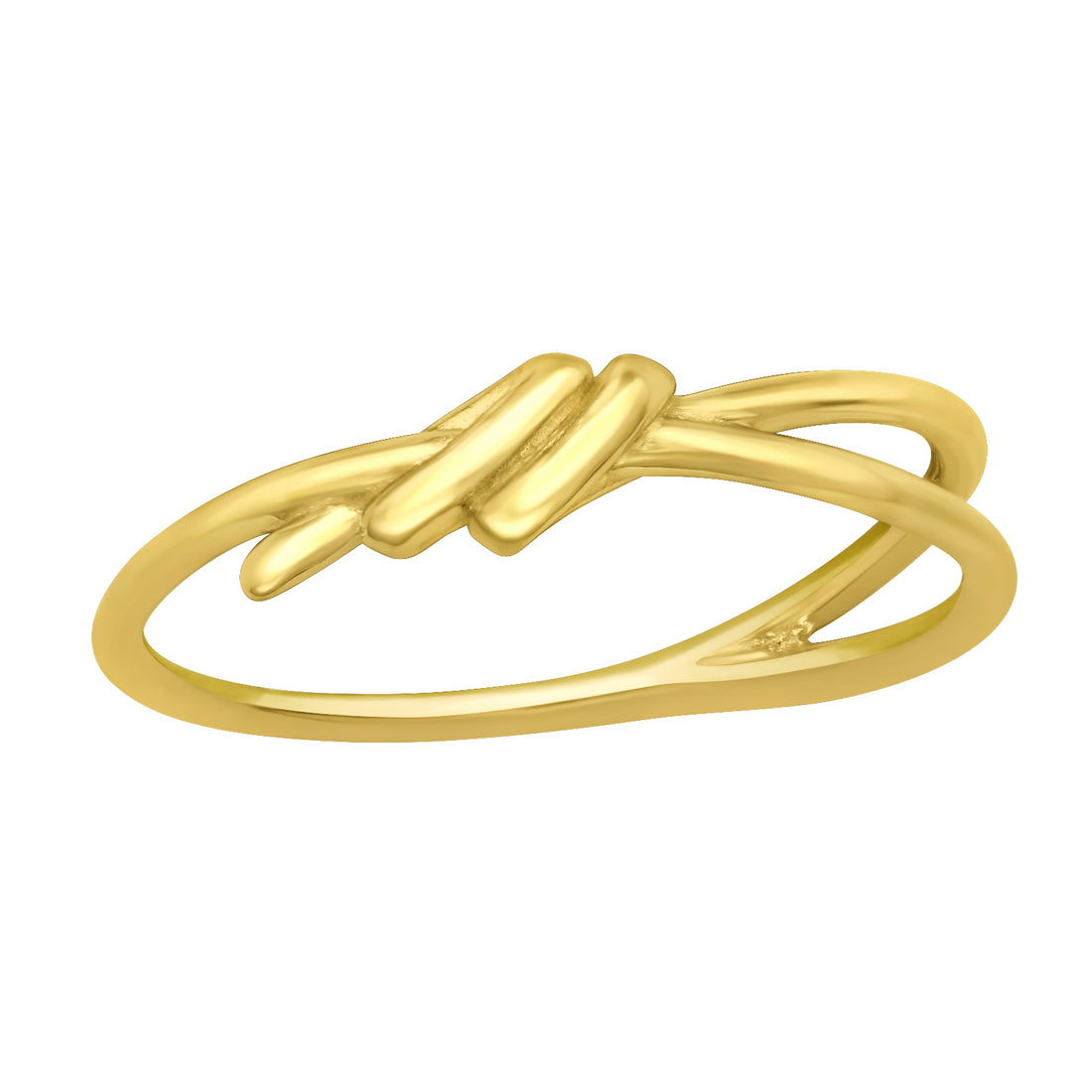 Double Knot Gold Plate Silver Ring — Gold Plated