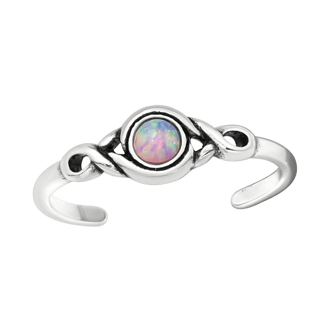 Tr Gem Center Silver Ring