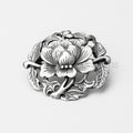Flower Leaf Brooch — Oxidized — detail view
