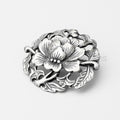 Flower Leaf Brooch — Oxidized — detail view
