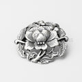 Flower Leaf Brooch — Oxidized