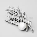 Leaf Pearl Brooch