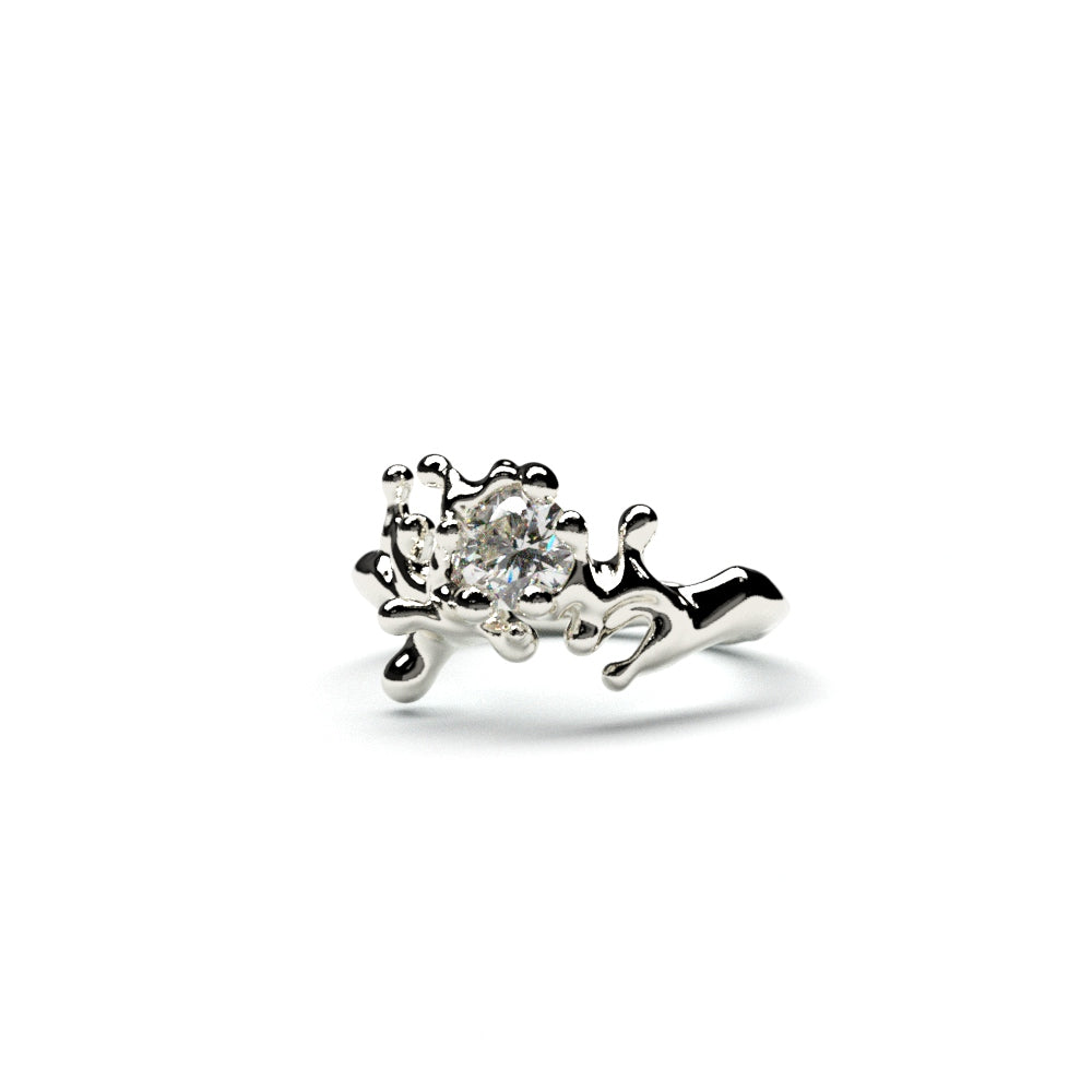 Silver Ring: Diamond Stone