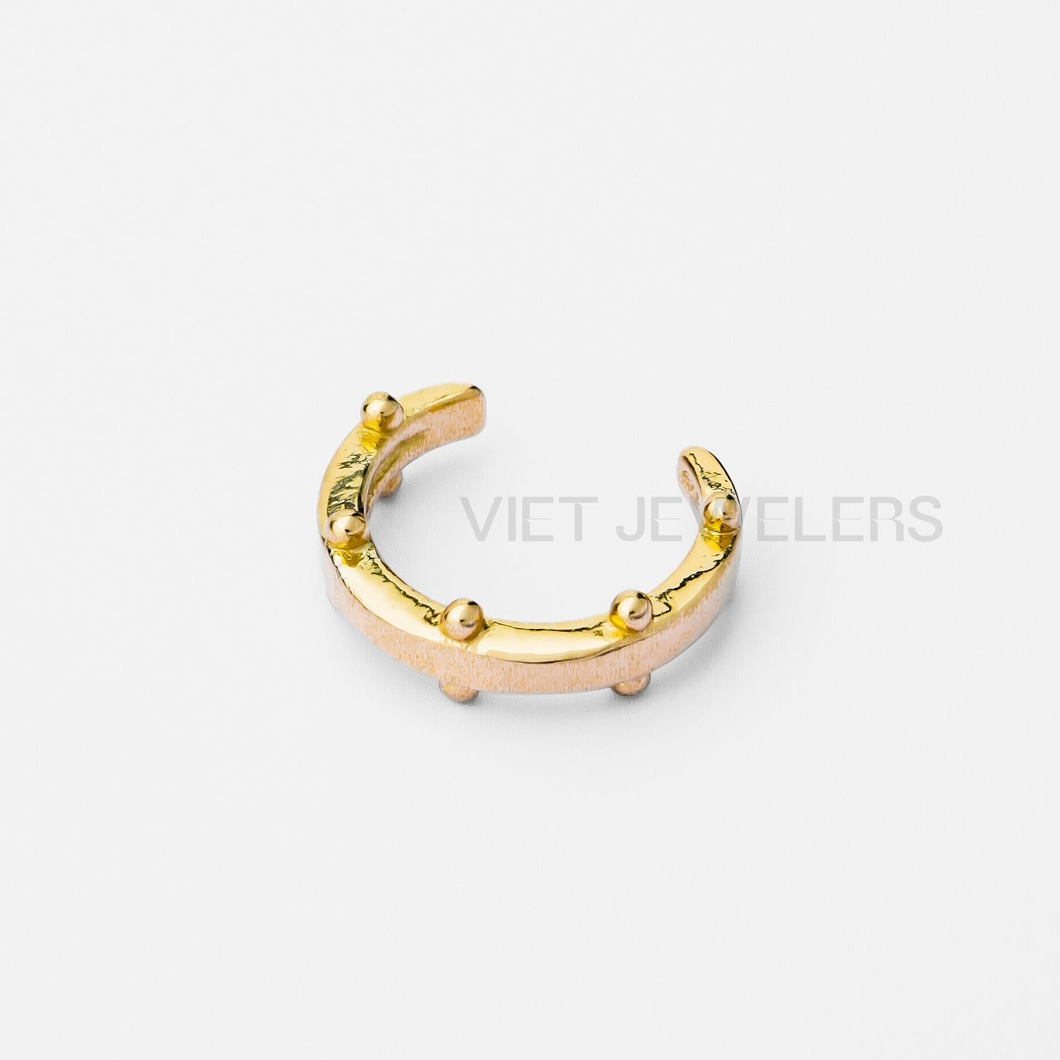Multi Ball Ear Cuff — Gold Plated — detail view