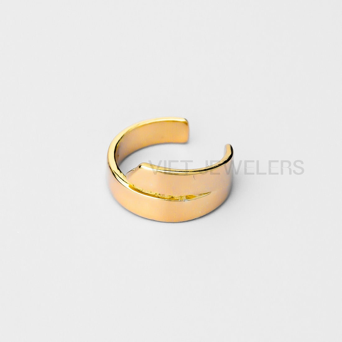 Thick Flat Line Ear Cuff — Gold Plated