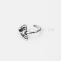Whale Tail Ear Cuff — Oxidized — detail view