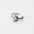 Whale Tail Ear Cuff — Oxidized