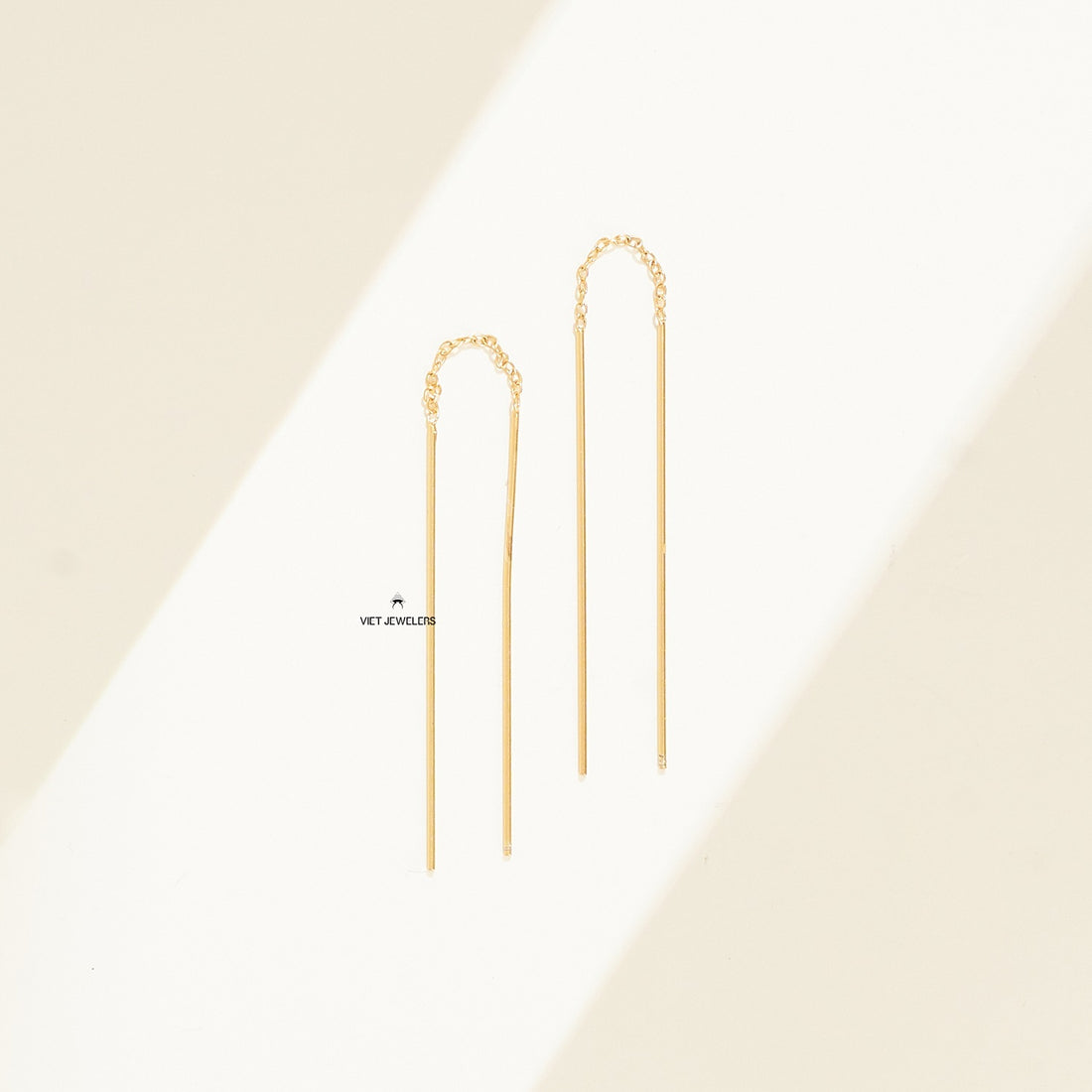 Chain Double Pole Ear Hook — Gold Plated