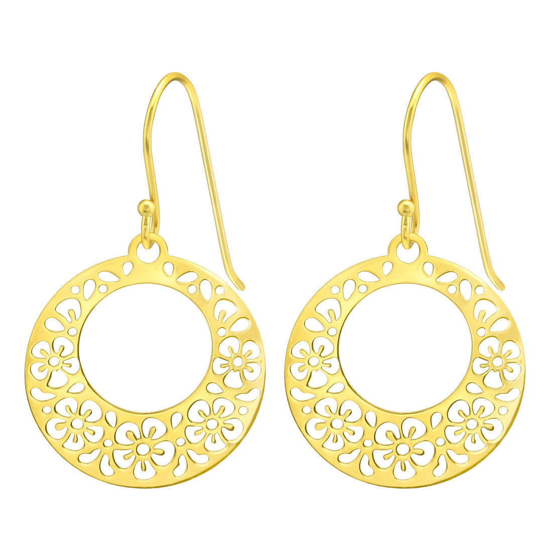 Circle Ear Hook — Gold Plated