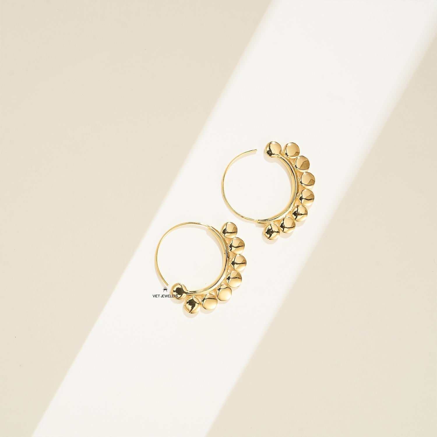 Circle Multi Ear Hook — Gold Plated