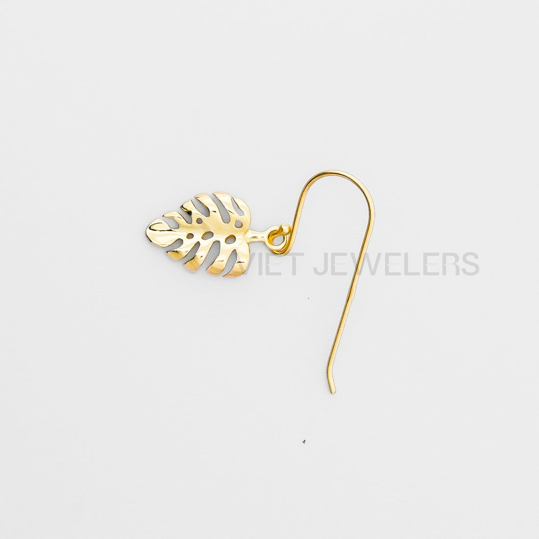 Monstera Leaf Ear Hook — Gold Plated