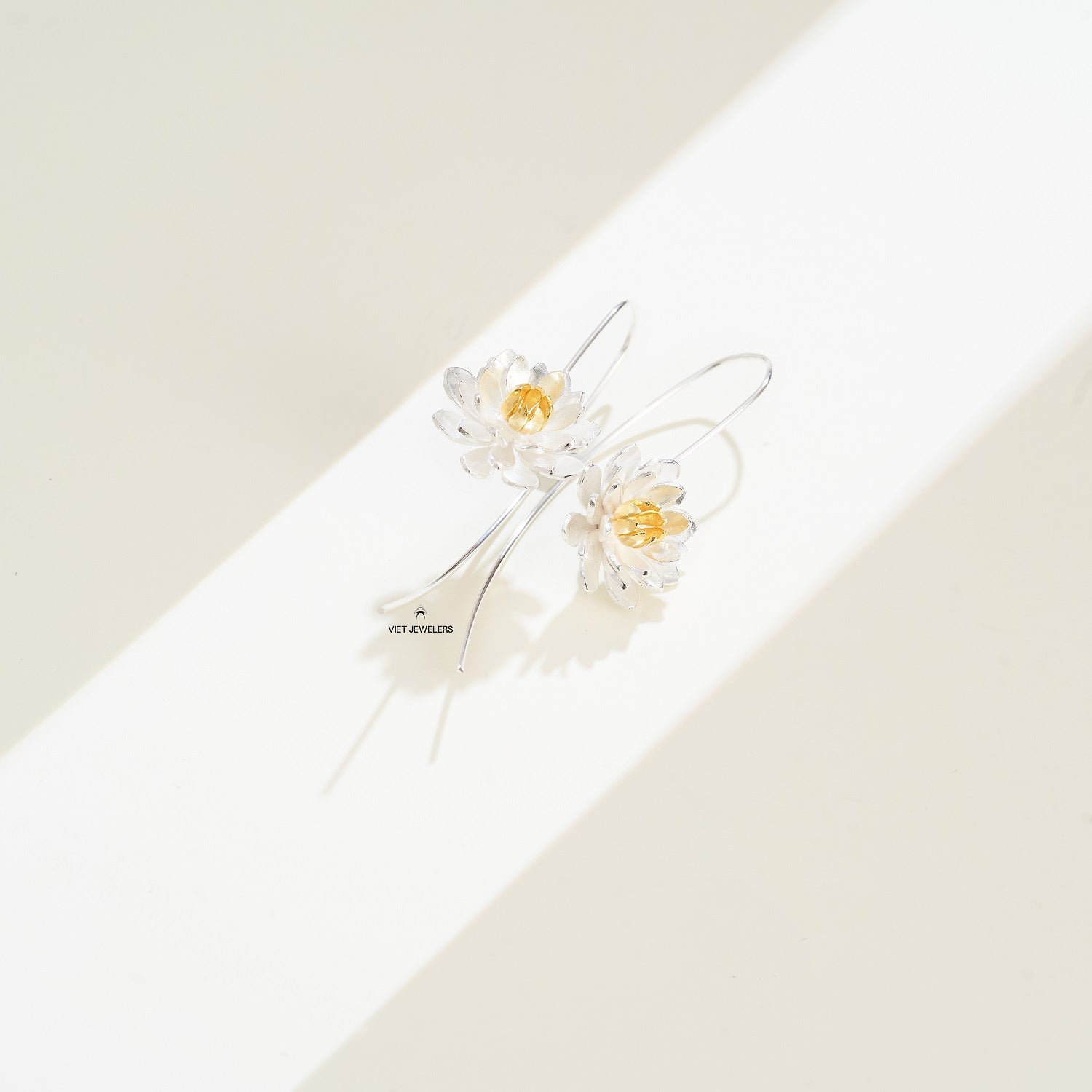 Multiple Petal Flower Ear Hook — detail view