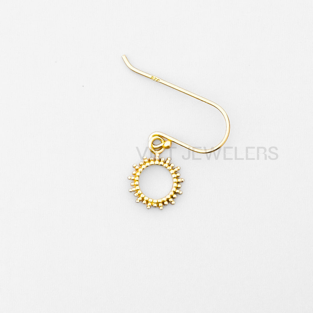 Sun Dot Ray Ear Hook — Gold Plated