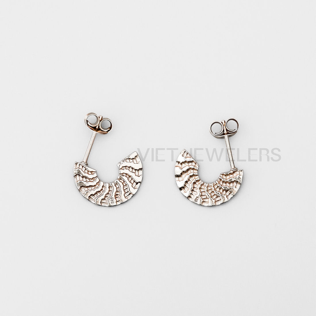 Curve Shell Pattern Rgp Ear Stud