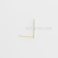 Pole Ear Stud — Gold Plated — detail view