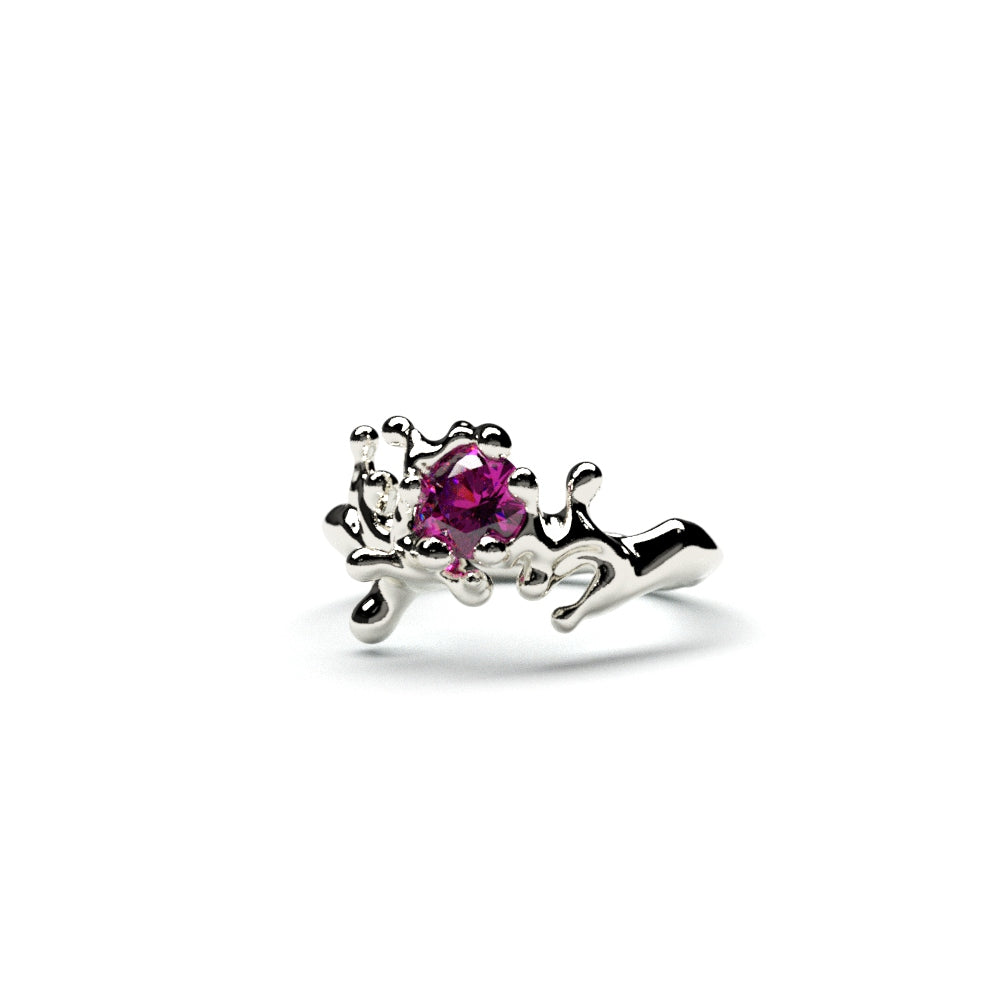 Silver Ring: Garnet Rhodolite Stone