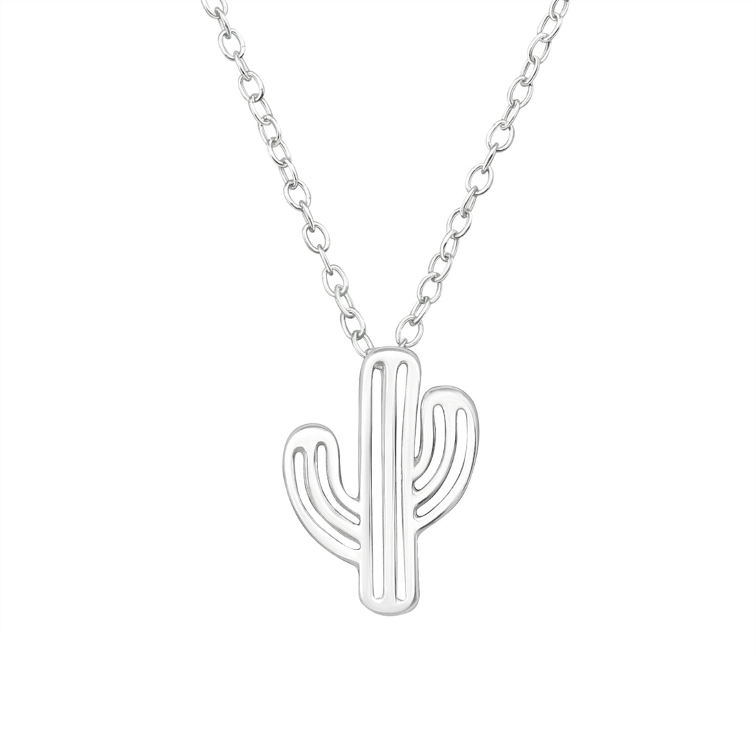 Cactus Silver Necklace