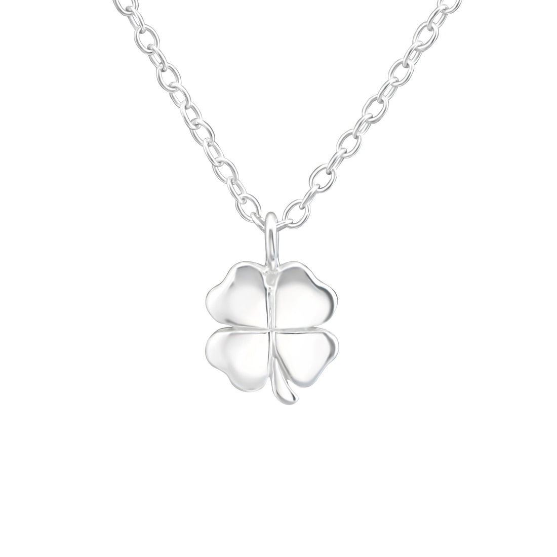 Lucky Clover 4 Leaf Silver Necklace