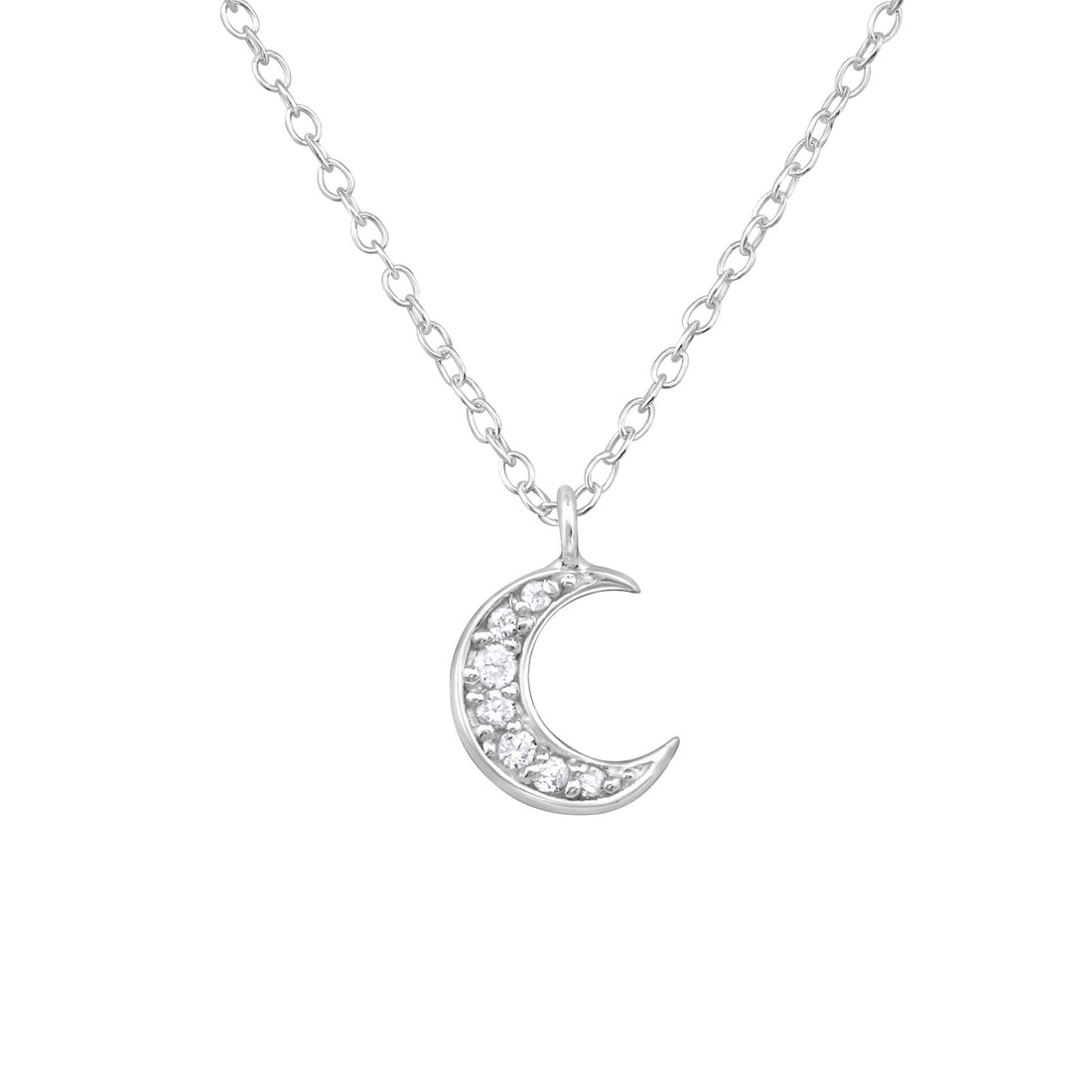 Moon Gem Silver Necklace