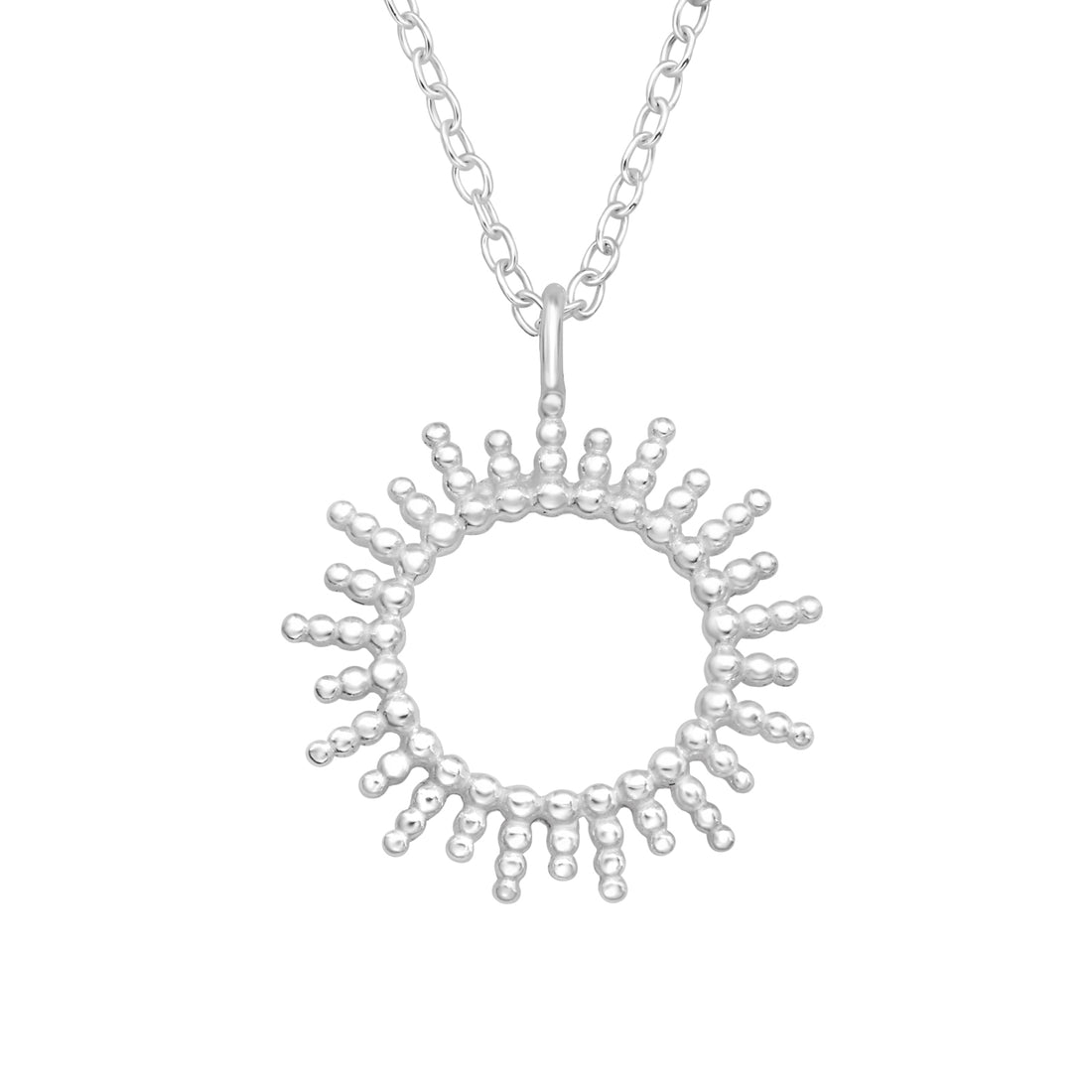 Sun Ball Silver Necklace