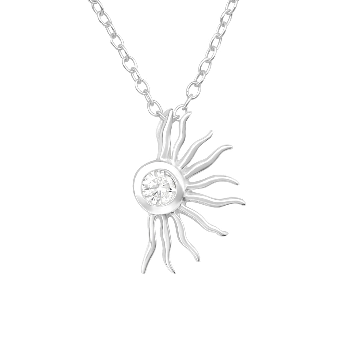Sun Light Gem Silver Necklace