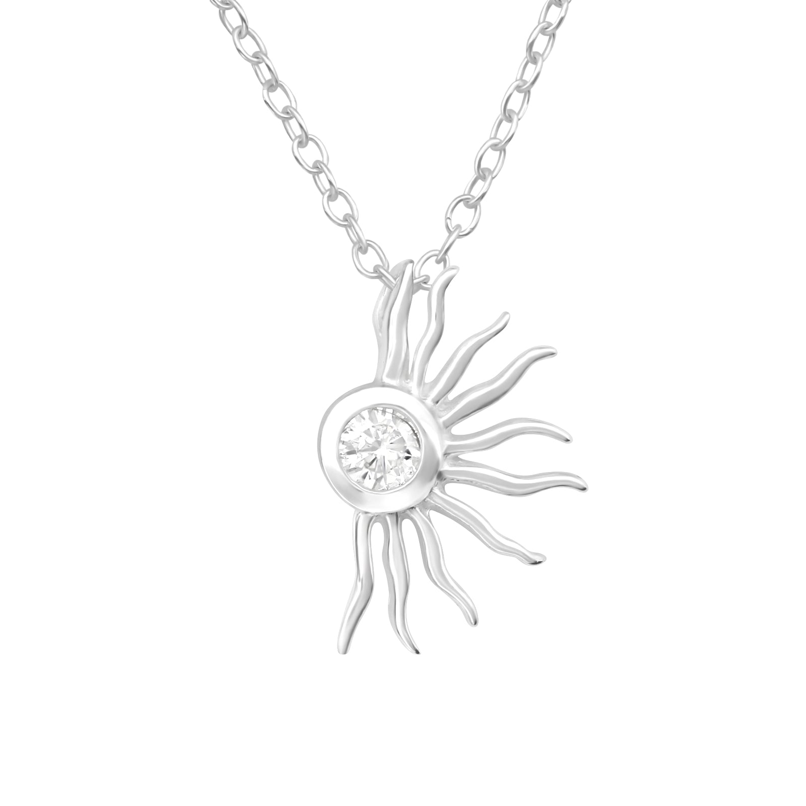 Sun Light Gem Silver Necklace
