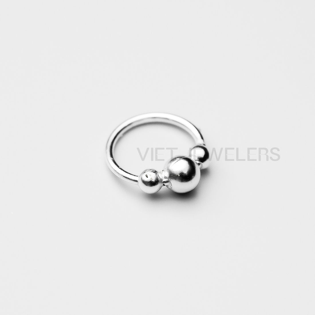 Triple Ball Nose Ring